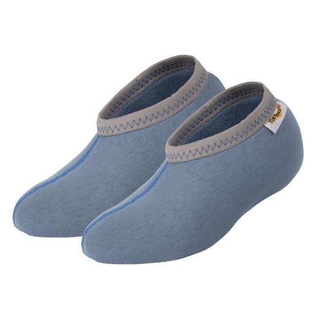 1 Paar TippTexx 24 Stiefelsocken, Blau mit 100% Baumwolle für Damen, Herren & Kinder